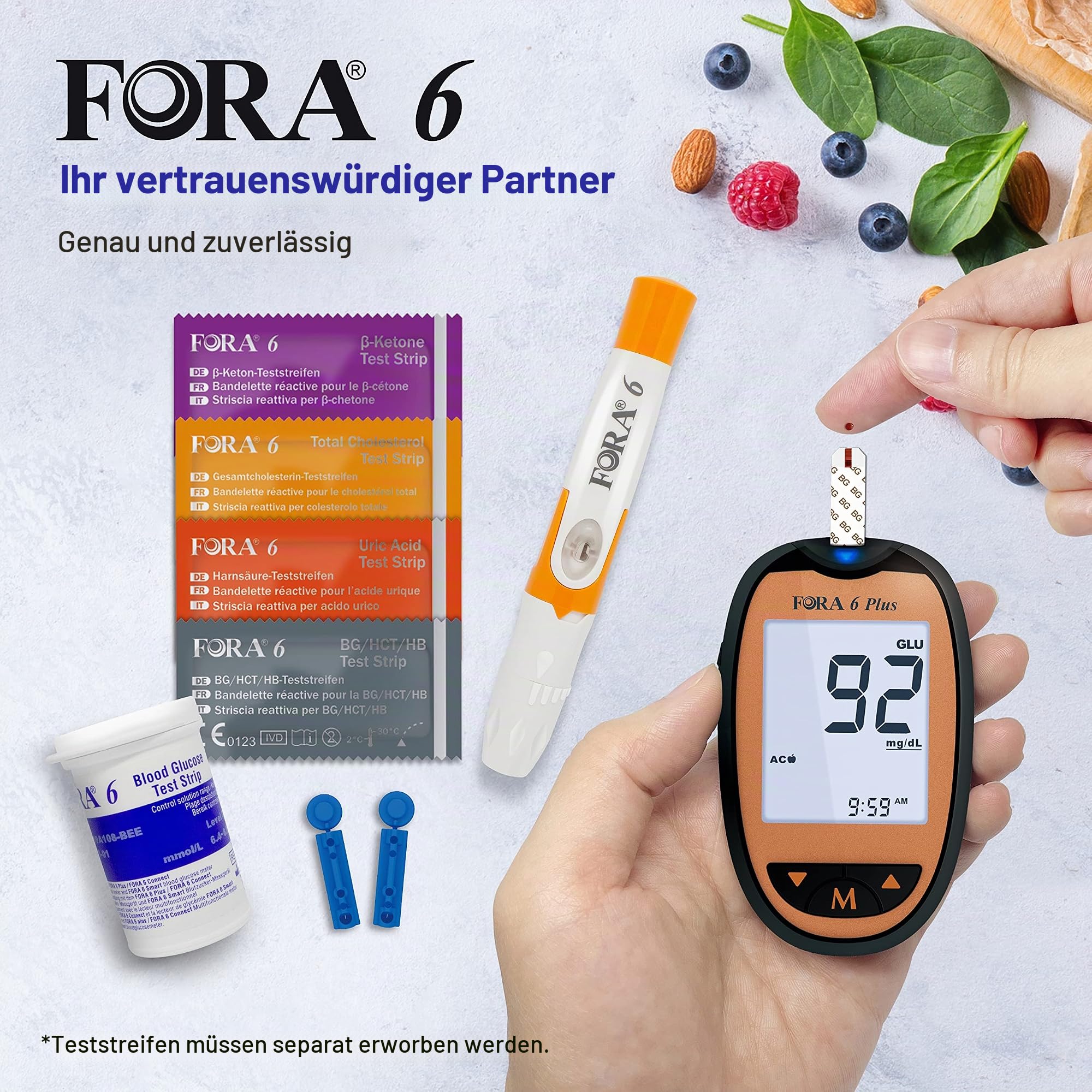 fora-6-plus-multifunktions-messsystem-blutzuckerger-t-ohne-streifen image 4