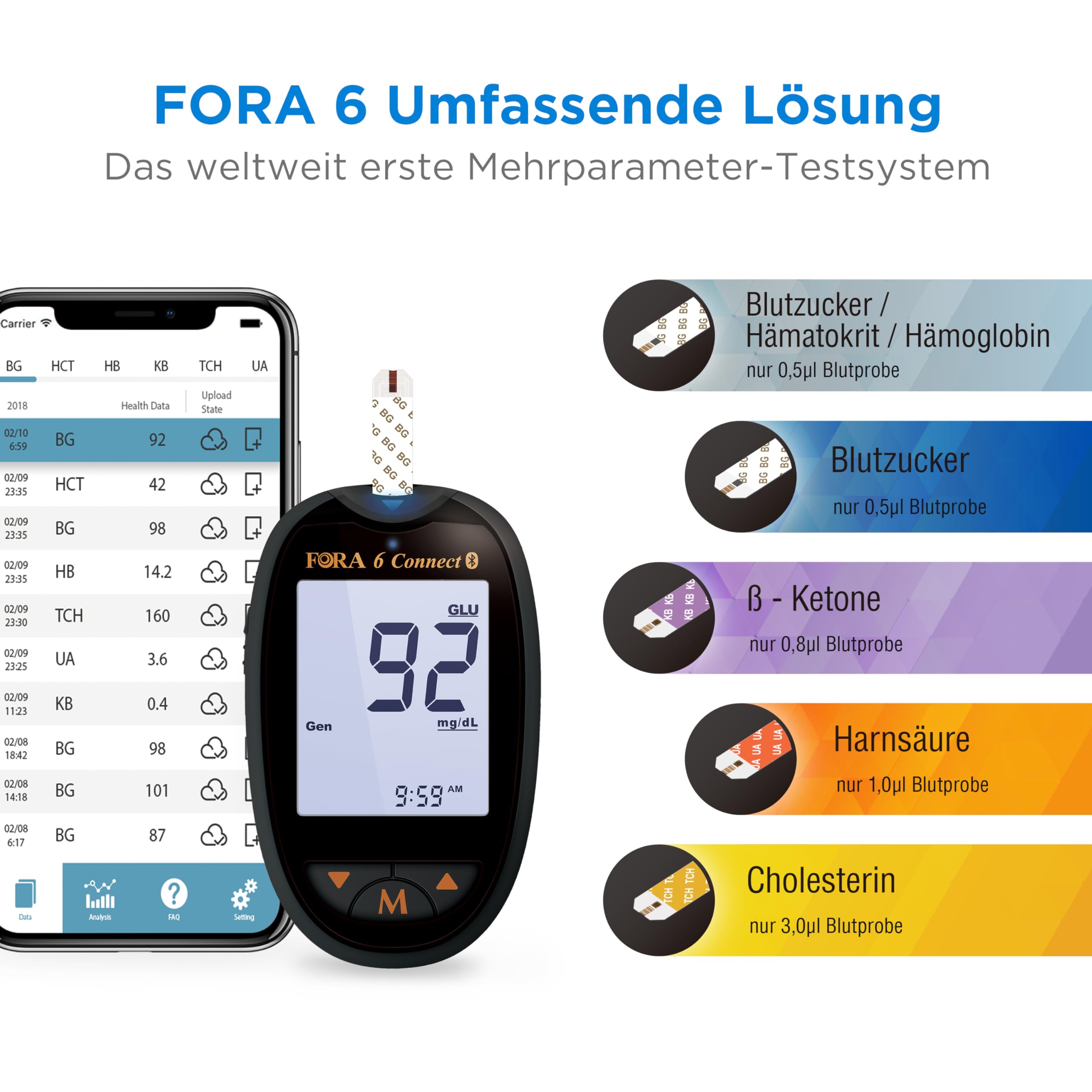 fora-6-connect-blutzuckermessger-t-set-50-streifen-schwarz image 6