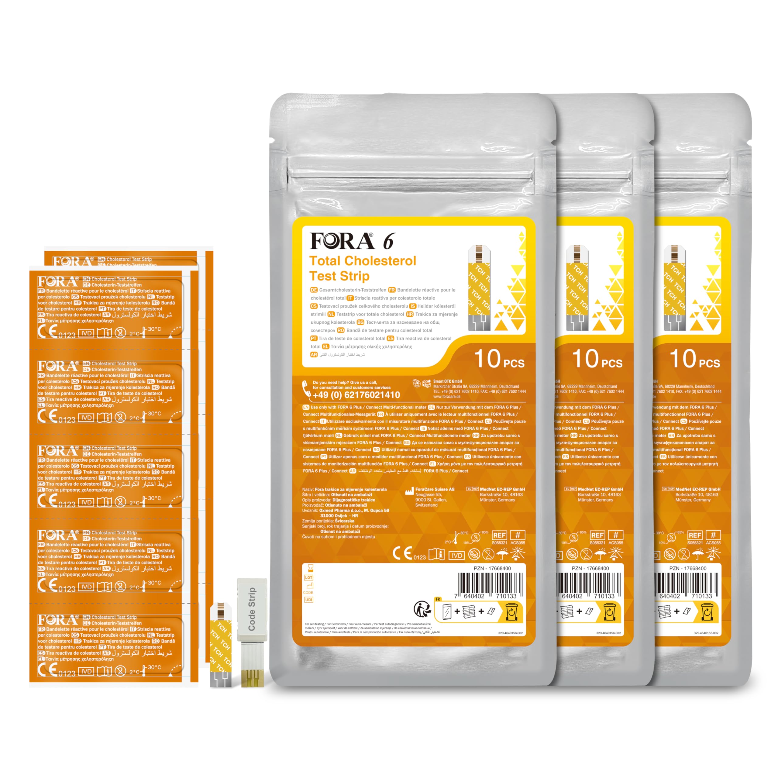 fora-gesamtcholesterin-teststreifen-10-st-ck-herz-kreislauf image 2