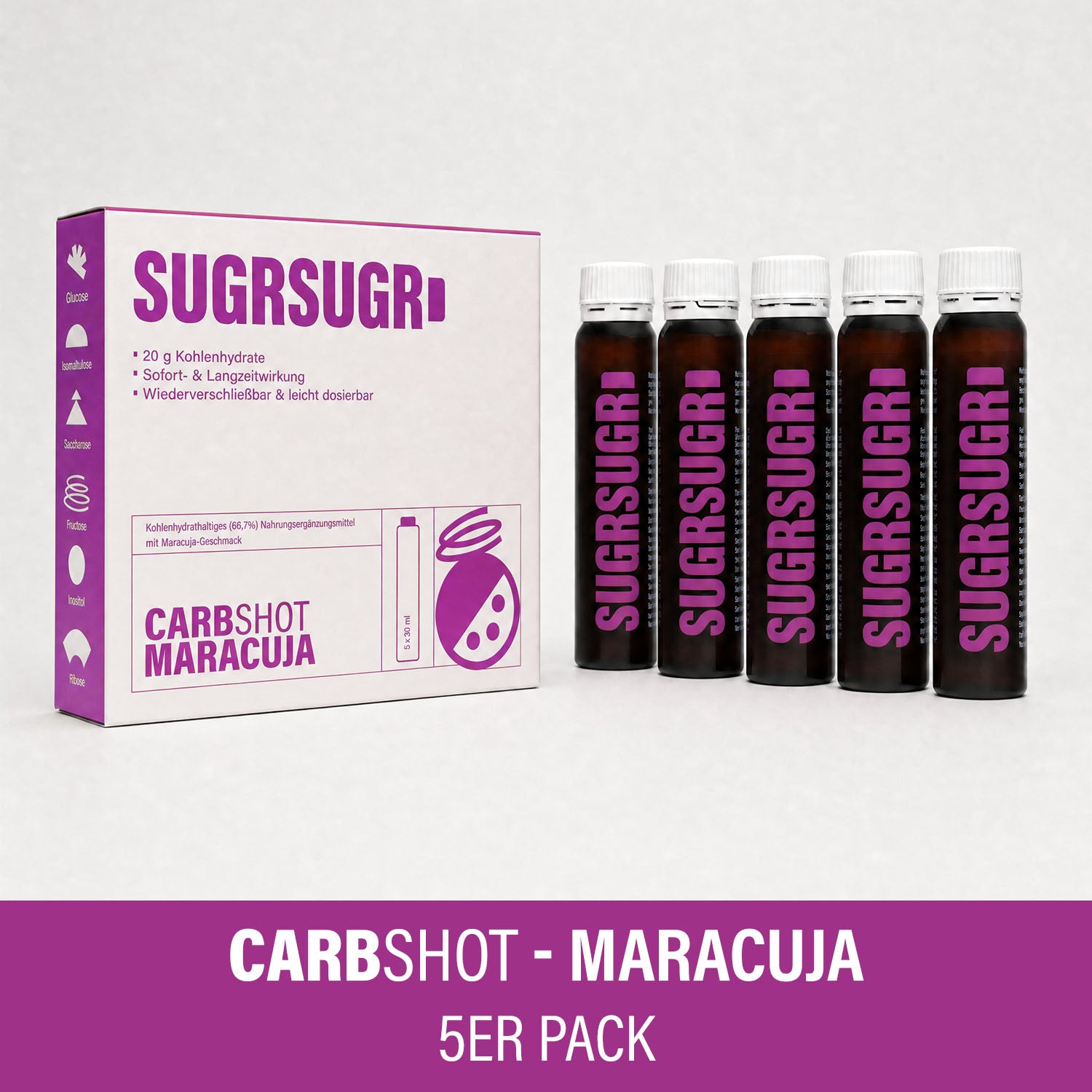 sugrsugr-carb-shot-maracuja-kohlenhydrat-shot-5x30ml-20g image 1