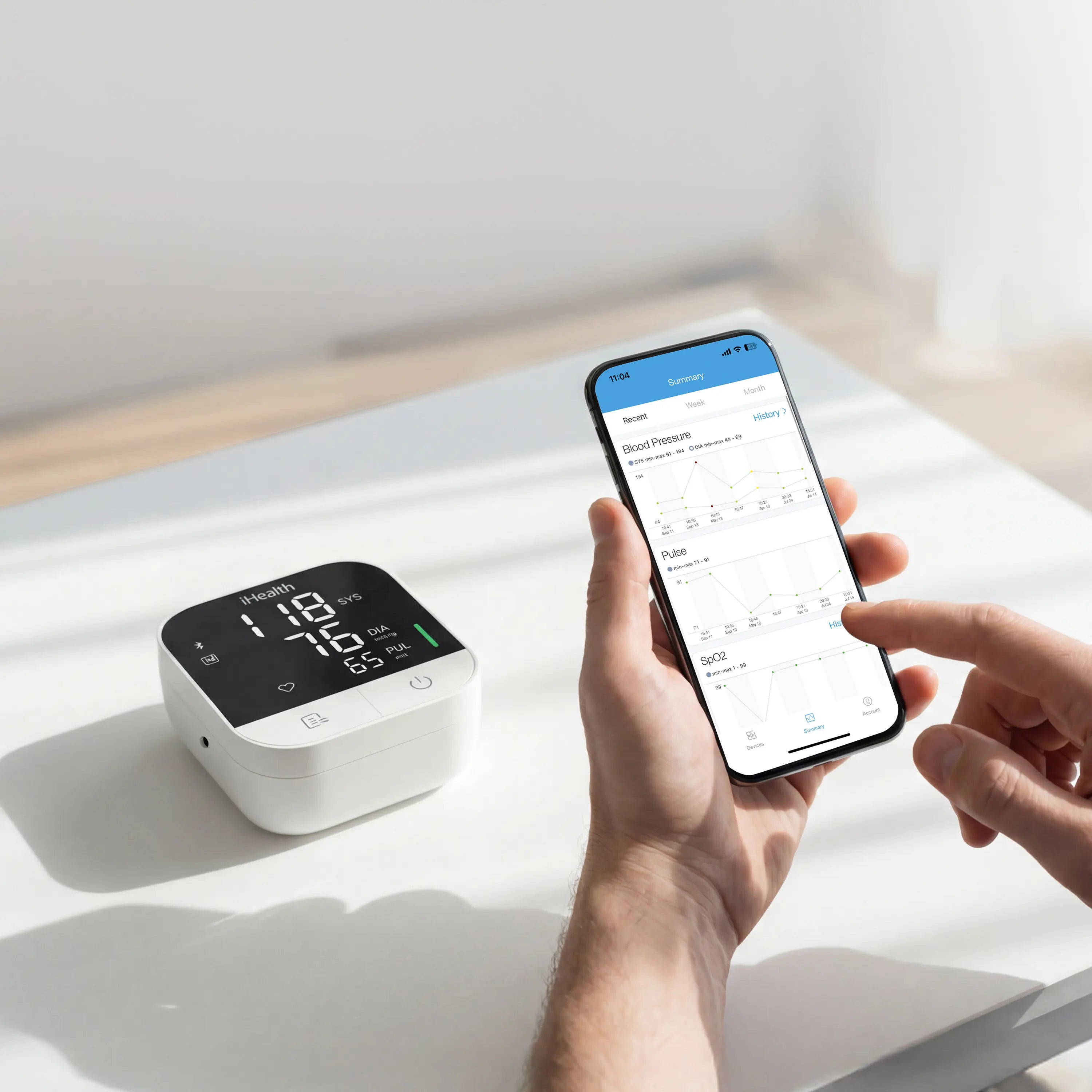 ihealth-track-pro-blutdruckmessger-t-oberarm-app-120-speicher image 6