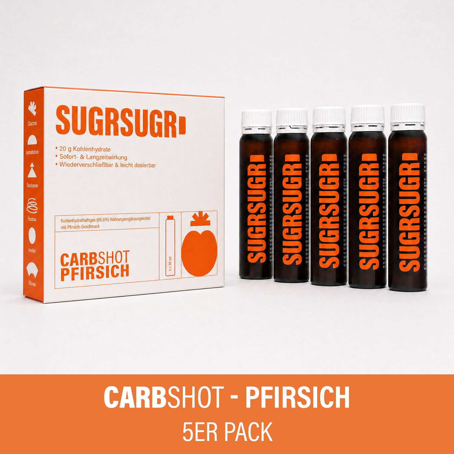 sugrsugr-carb-shot-pfirsich-kohlenhydrat-shot-5x30ml-20g image 1