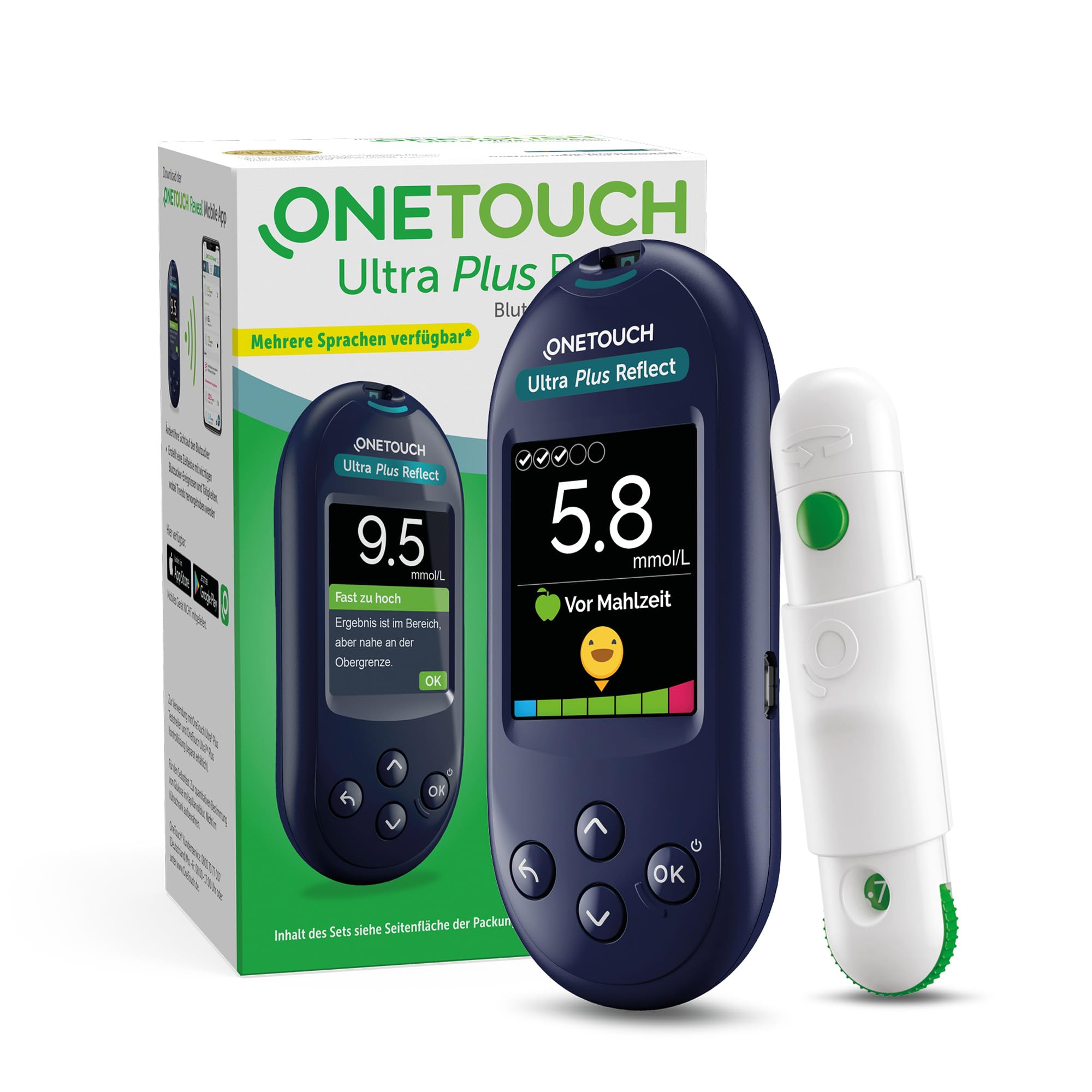 onetouch-ultra-plus-reflect-blutzuckermessger-t-mmol-l-starterset image 1