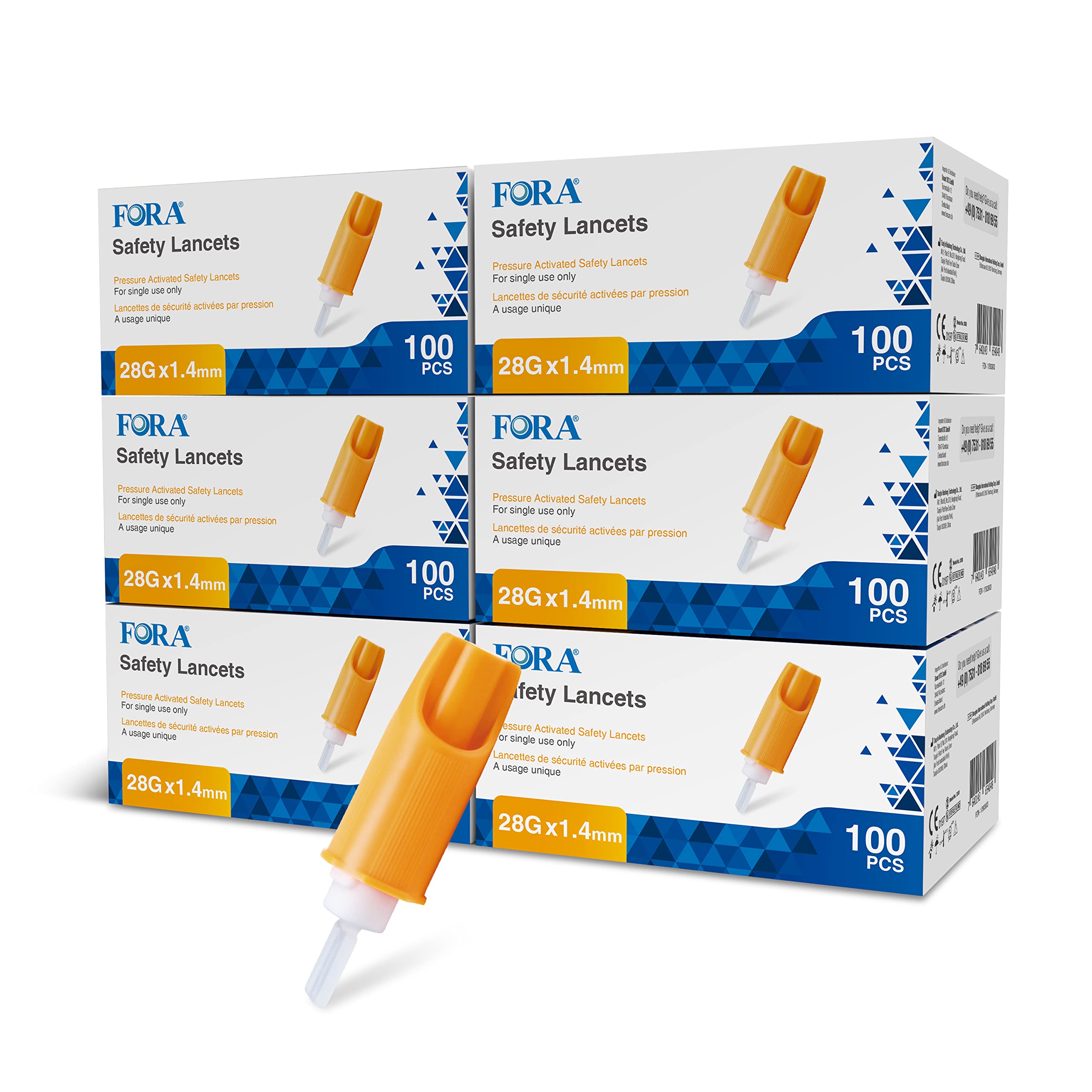 fora-safety-lanzetten-28g-1-4-mm-600-st-ck-sicherheitslanzetten image 1