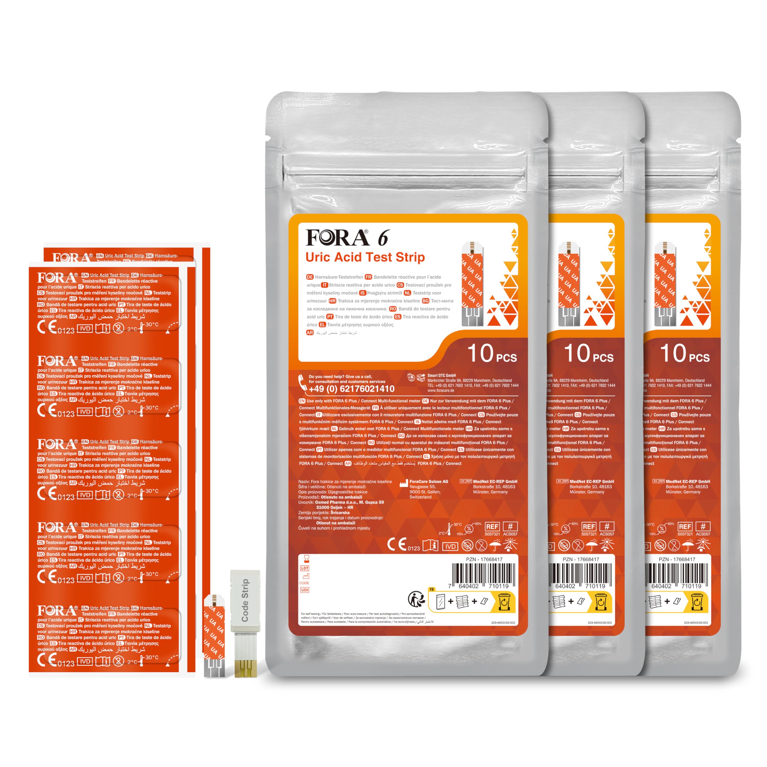 fora-6-harns-ure-teststreifen-uric-acid-test-30-st-ck image 1