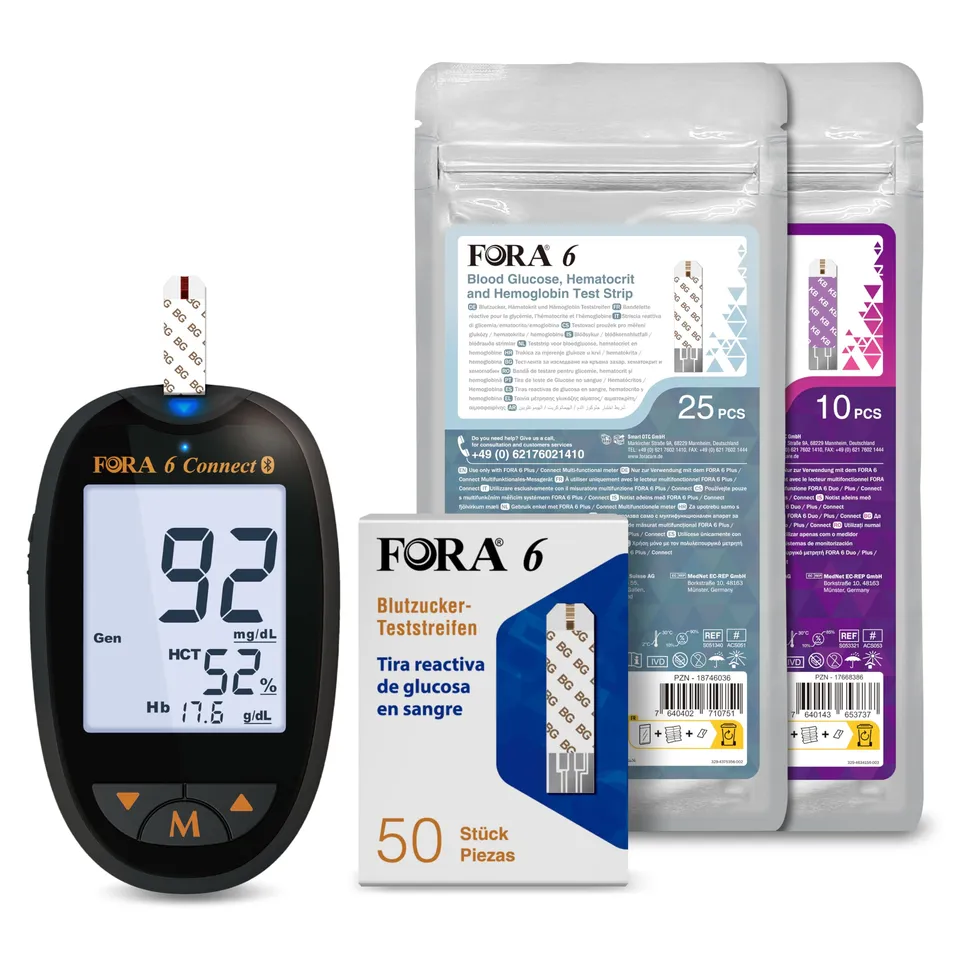 fora-blutzuckermessger-t-set-50-25-10-streifen-bluetooth-mg-dl image 1