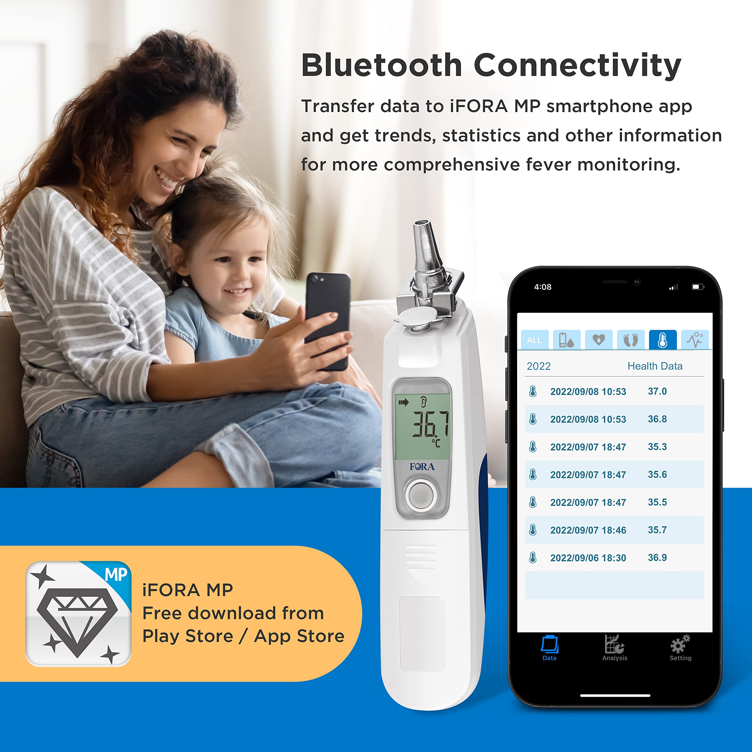 fora-ir20b-ohrthermometer-infrarot-bluetooth-fieber image 7