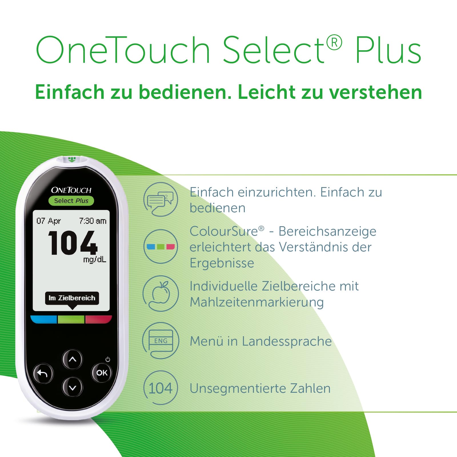 onetouch-select-plus-blutzuckermessger-t-mg-dl-set-10-streifen image 2