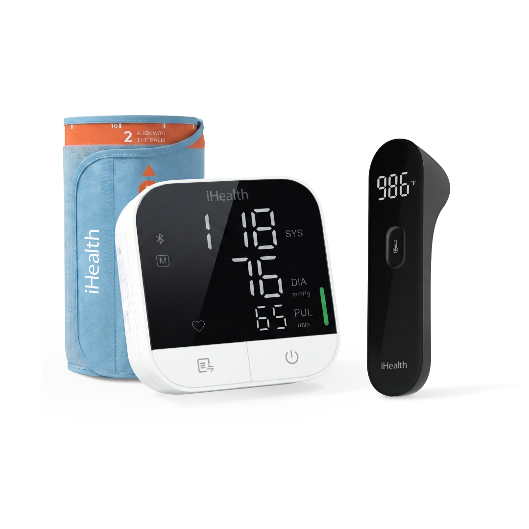 ihealth-bundles-track-pro-blutdruck-pt3-stirnthermometer-wei image 1