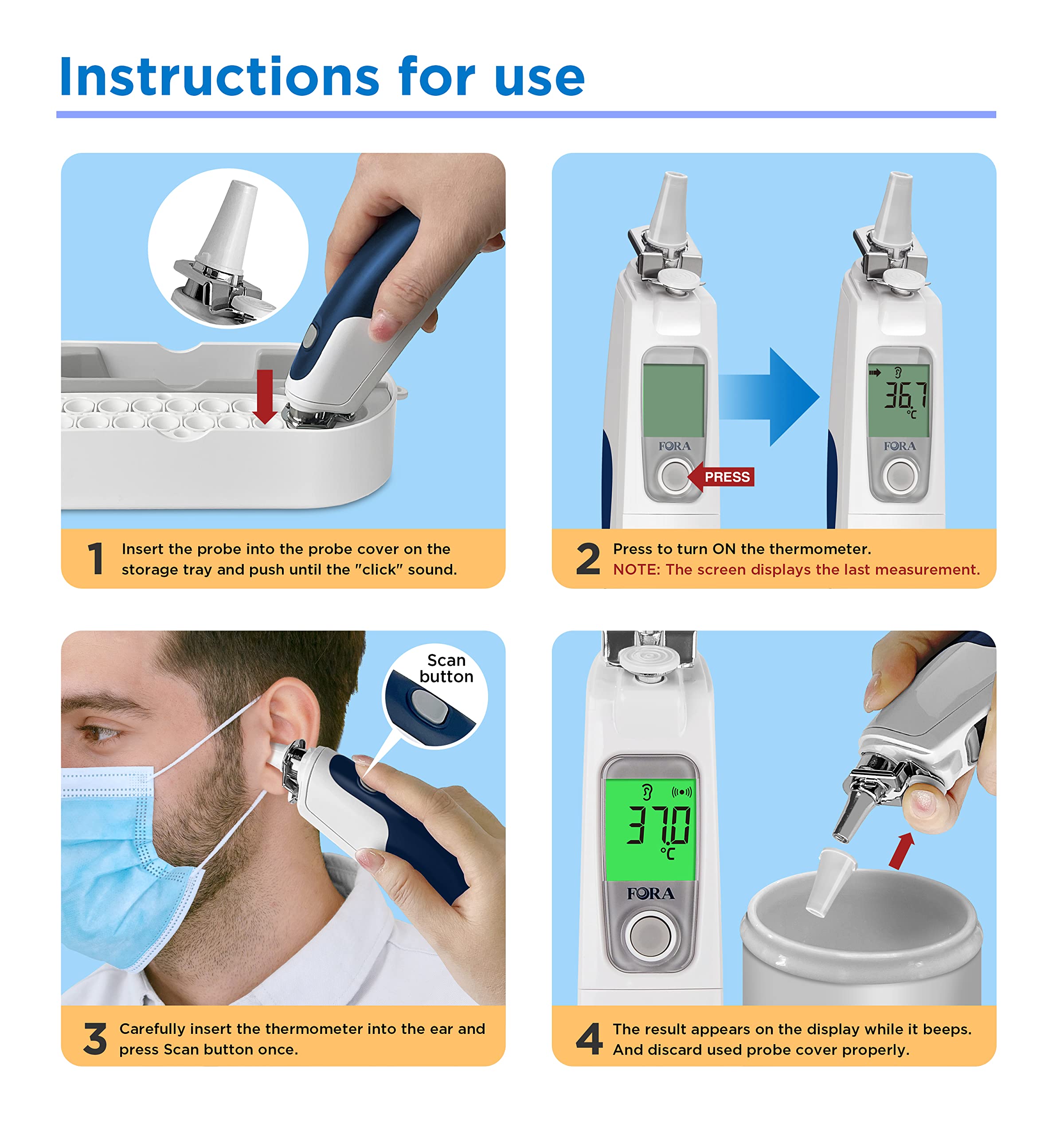 fora-ir20b-ohrthermometer-infrarot-bluetooth-fieber image 4