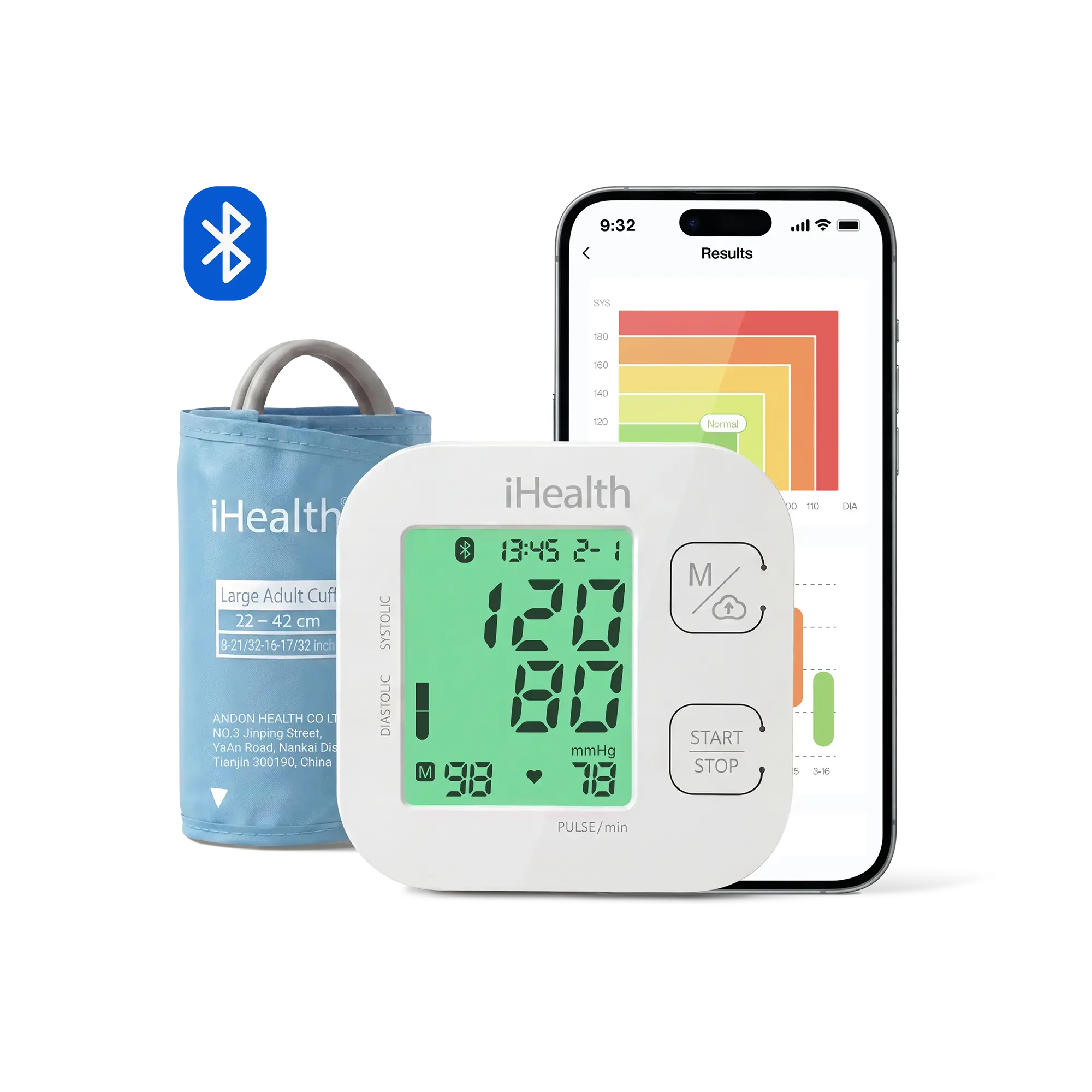 ihealth-track-oberarm-blutdruckmessger-t-bluetooth-farbdisplay image 1
