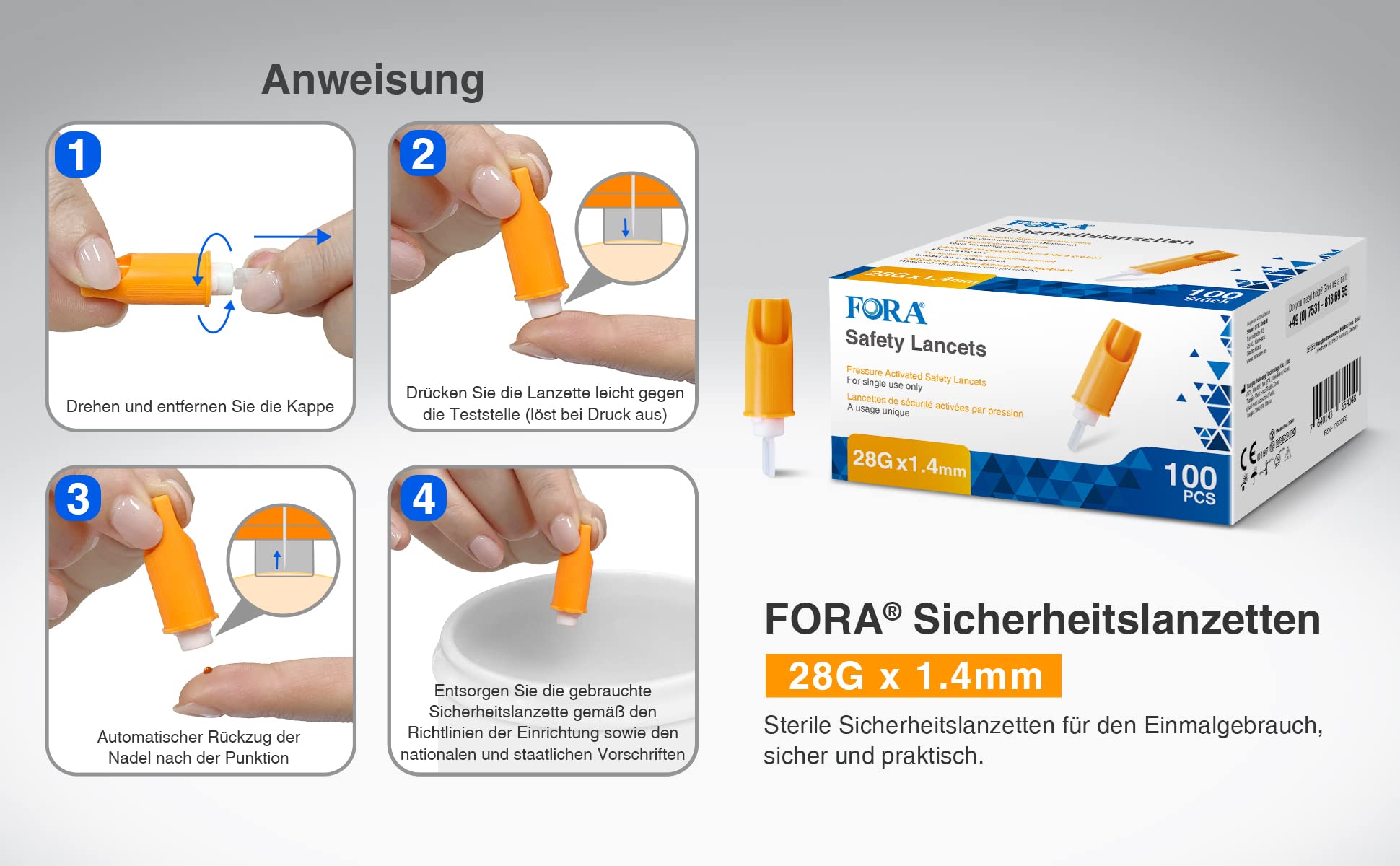 fora-safety-lanzetten-28g-1-4-mm-600-st-ck-sicherheitslanzetten image 3