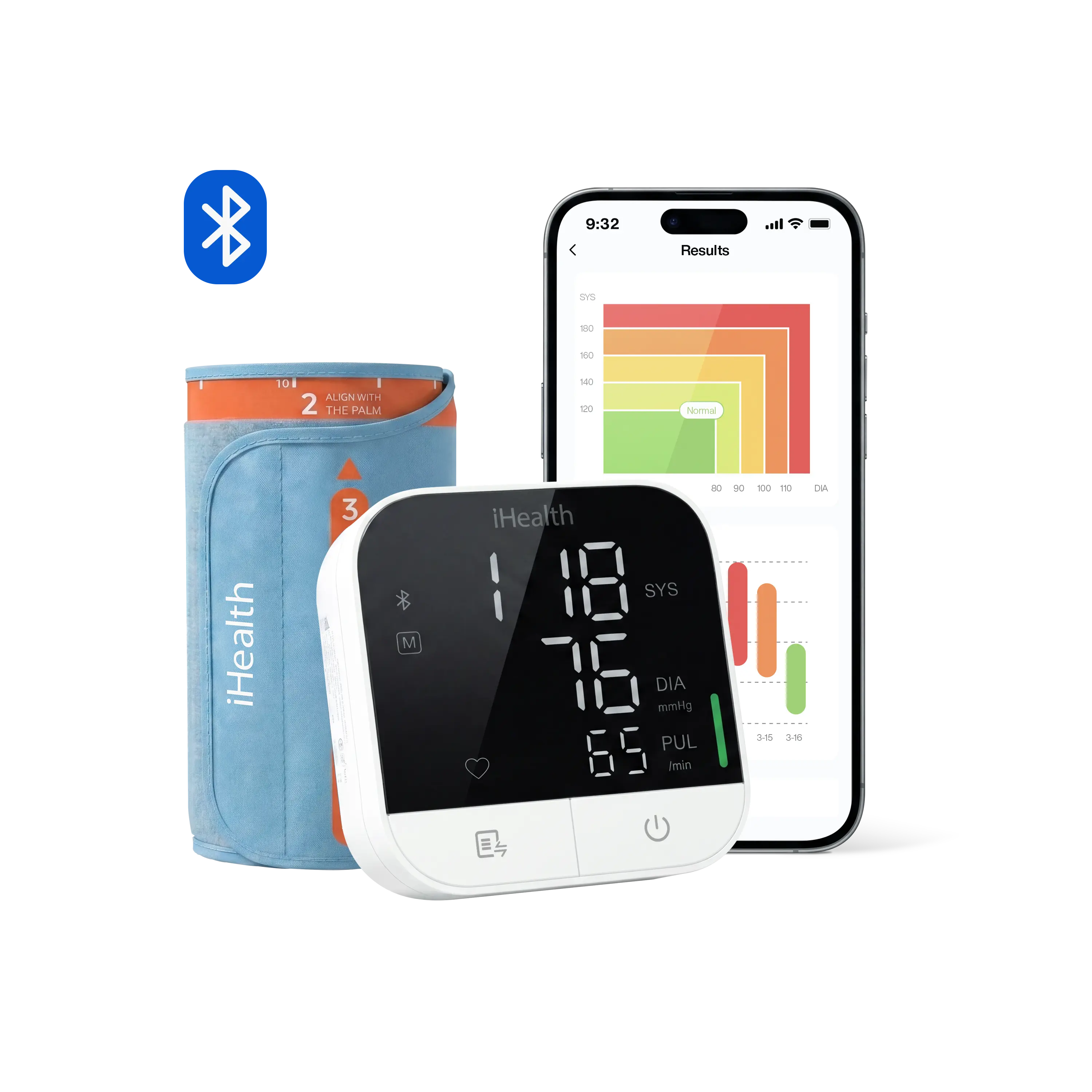 ihealth-track-pro-blutdruckmessger-t-oberarm-app-120-speicher image 1