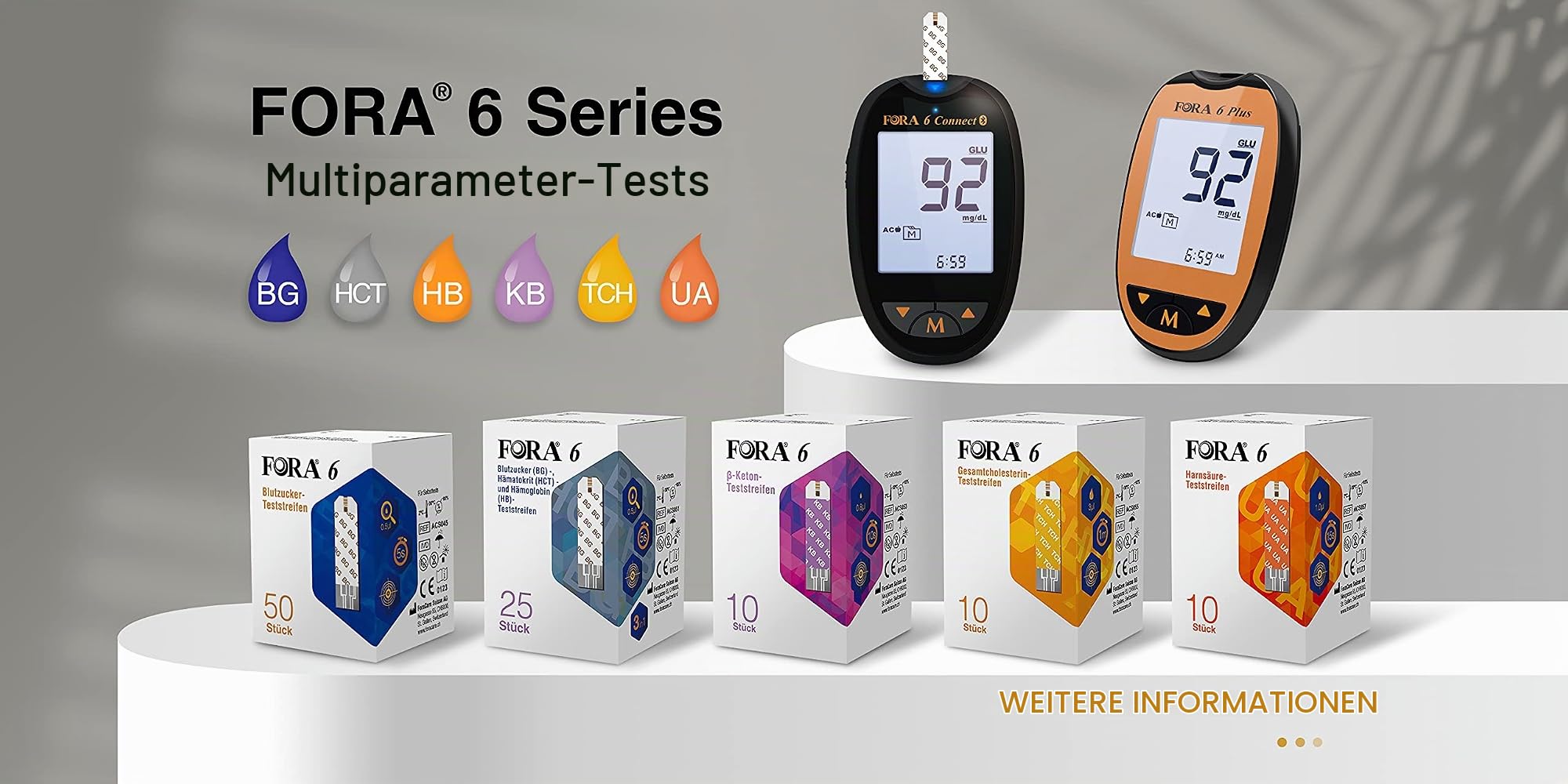 fora-6-connect-blutzuckermessger-t-set-mit-50-25-teststreifen image 4