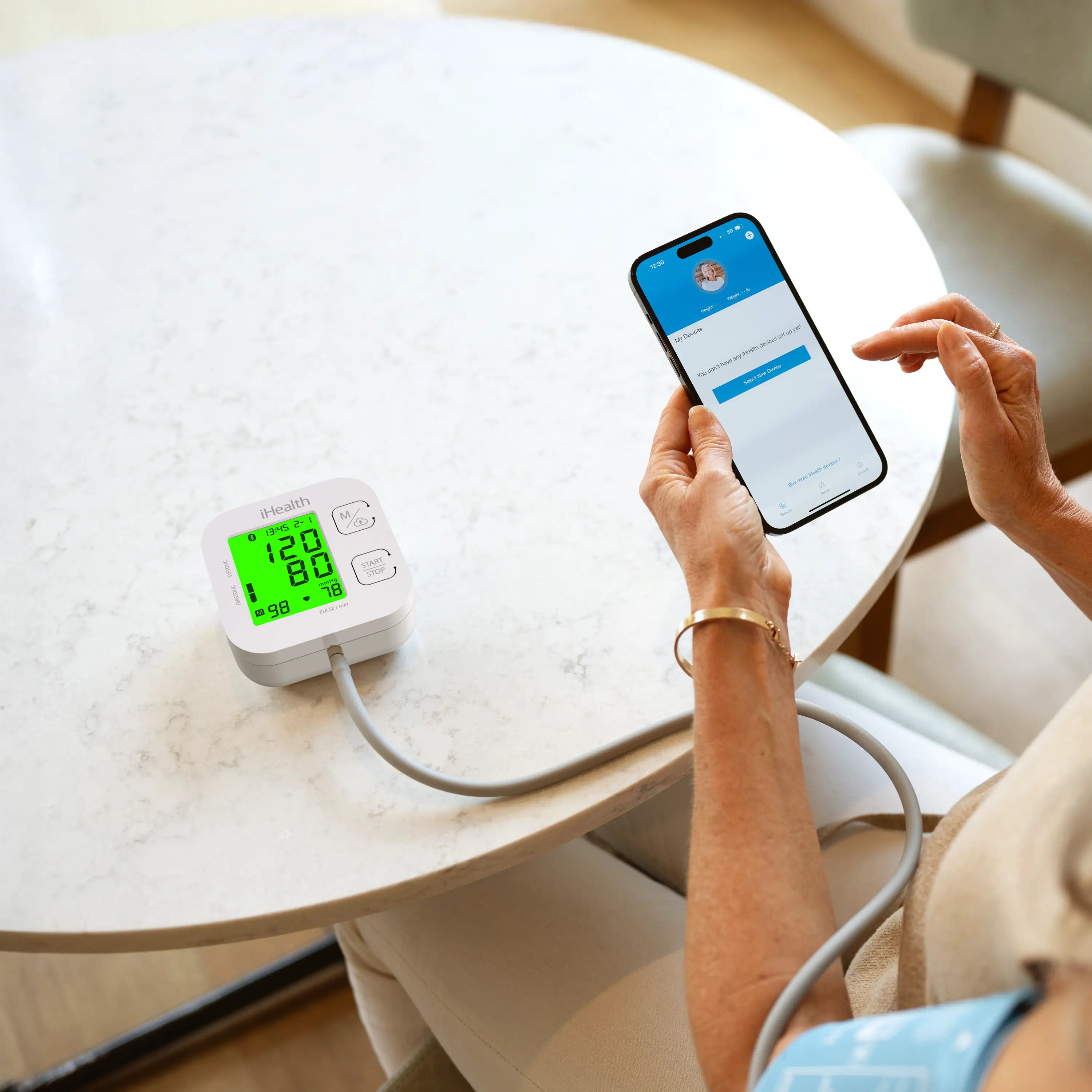 ihealth-track-oberarm-blutdruckmessger-t-bluetooth-farbdisplay image 6