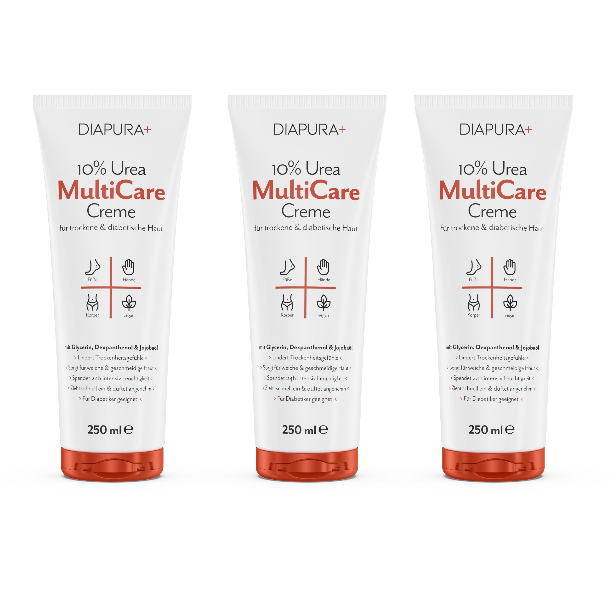 diapura-multicare-creme-10-urea-3x250-ml-trockene-haut image 1
