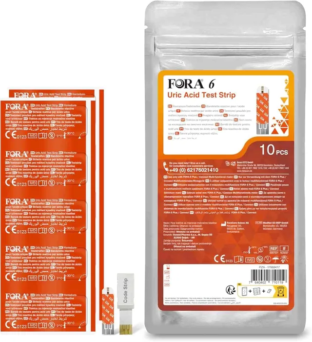 fora-6-harns-ure-teststreifen-10-st-ck-f-r-plus-connect image 1