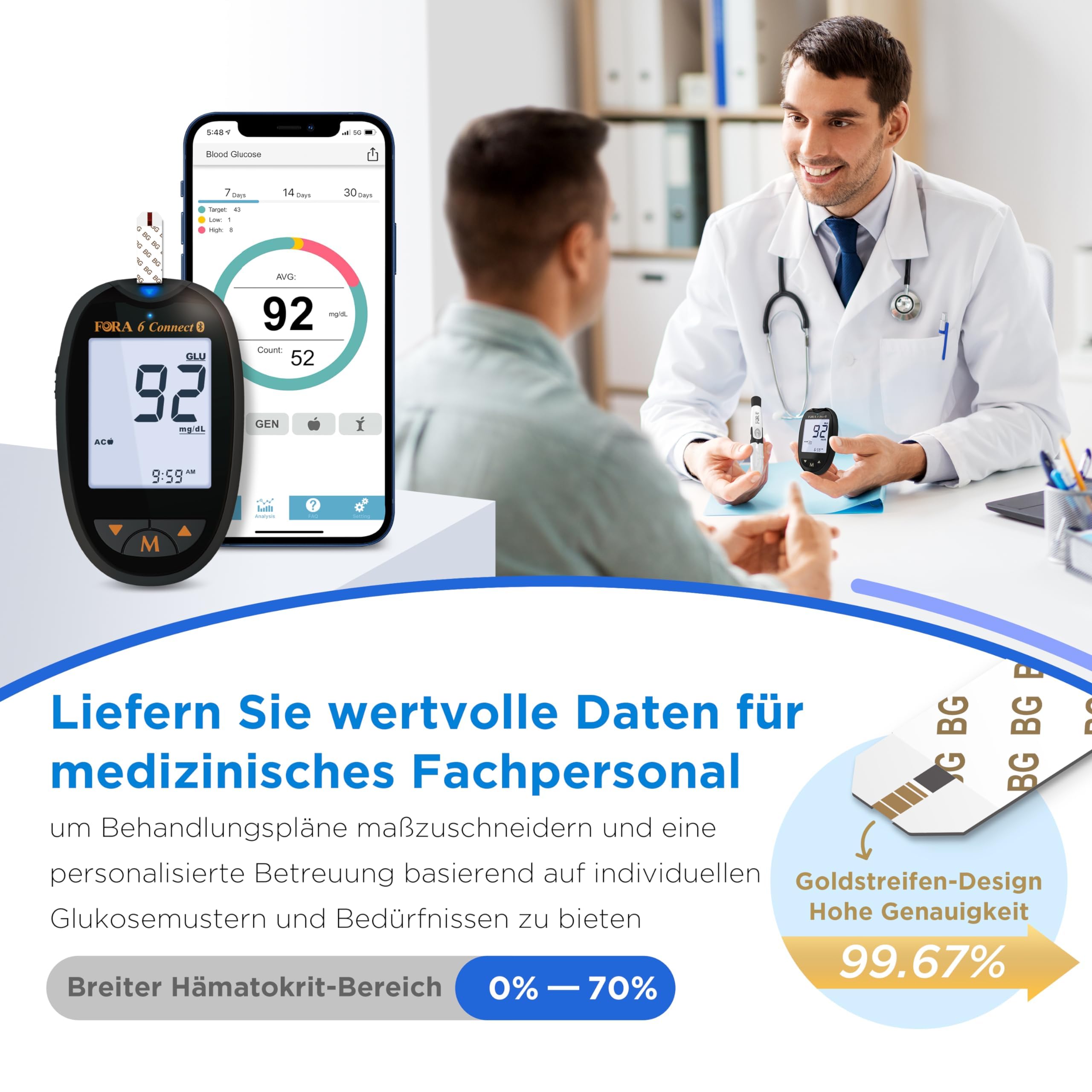 fora-blutzuckermessger-t-set-50-25-10-streifen-bluetooth-mg-dl image 3
