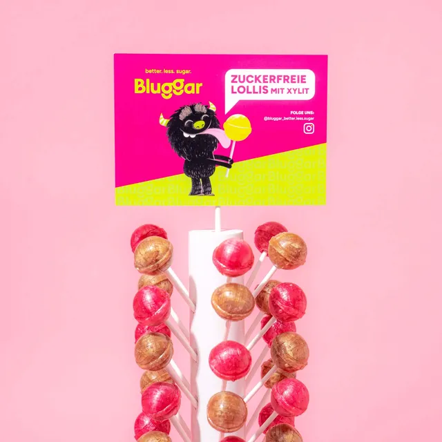 bluggar-lolli-kirsche-zuckerfrei-mit-xylit-16-g image 1