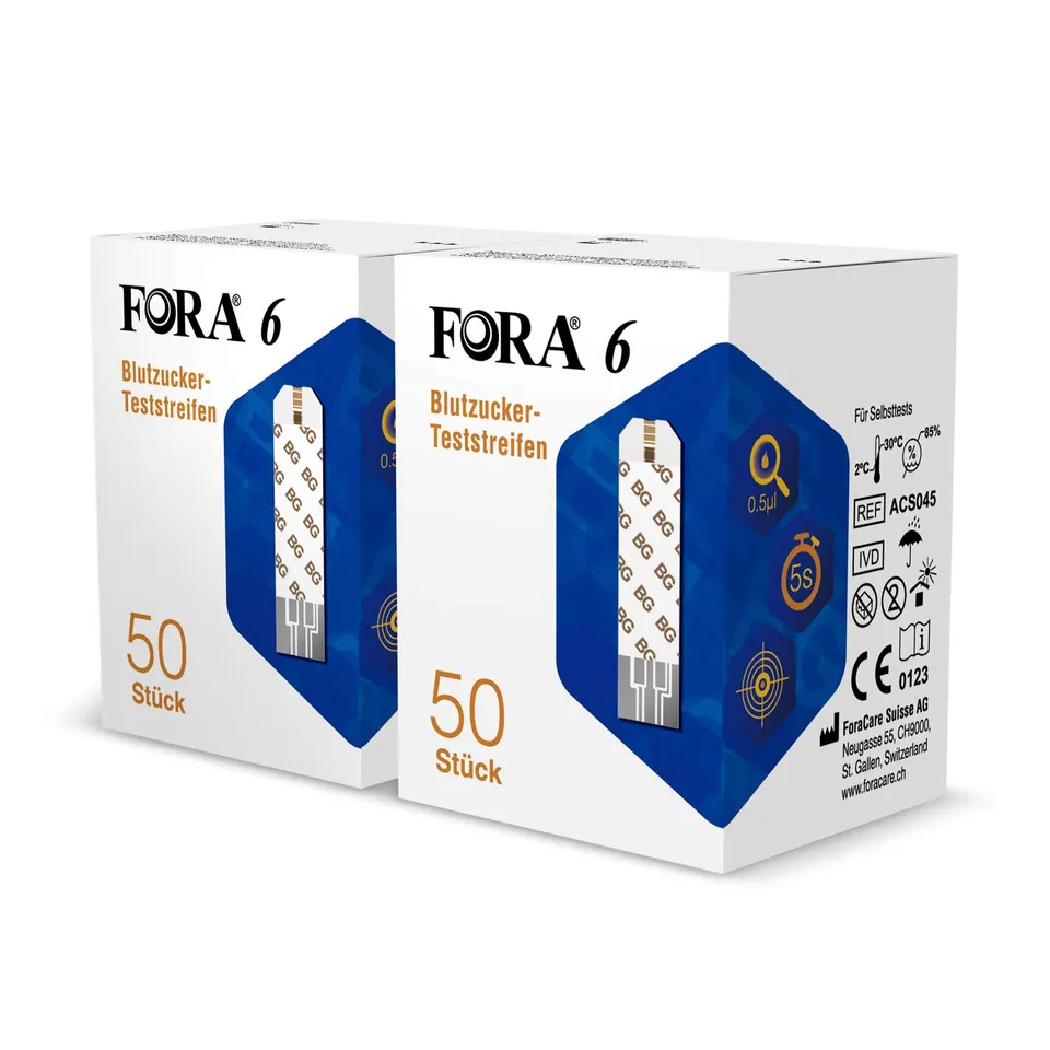 fora-6-blutzucker-teststreifen-100-st-ck-duo-plus-connect image 1