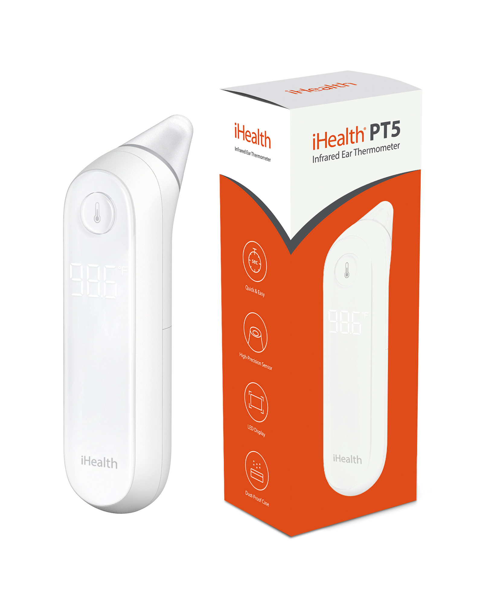 ihealth-pt5-infrarot-ohrthermometer-mit-etui-und-20-kappen image 2